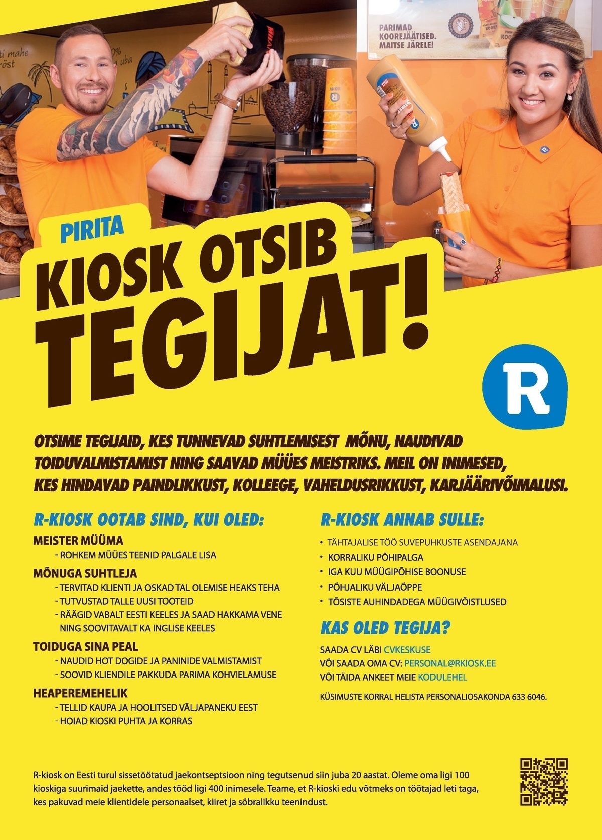 AS R-Kiosk Estonia Klienditeenindaja Tallinna Pirita R-Kioskisse