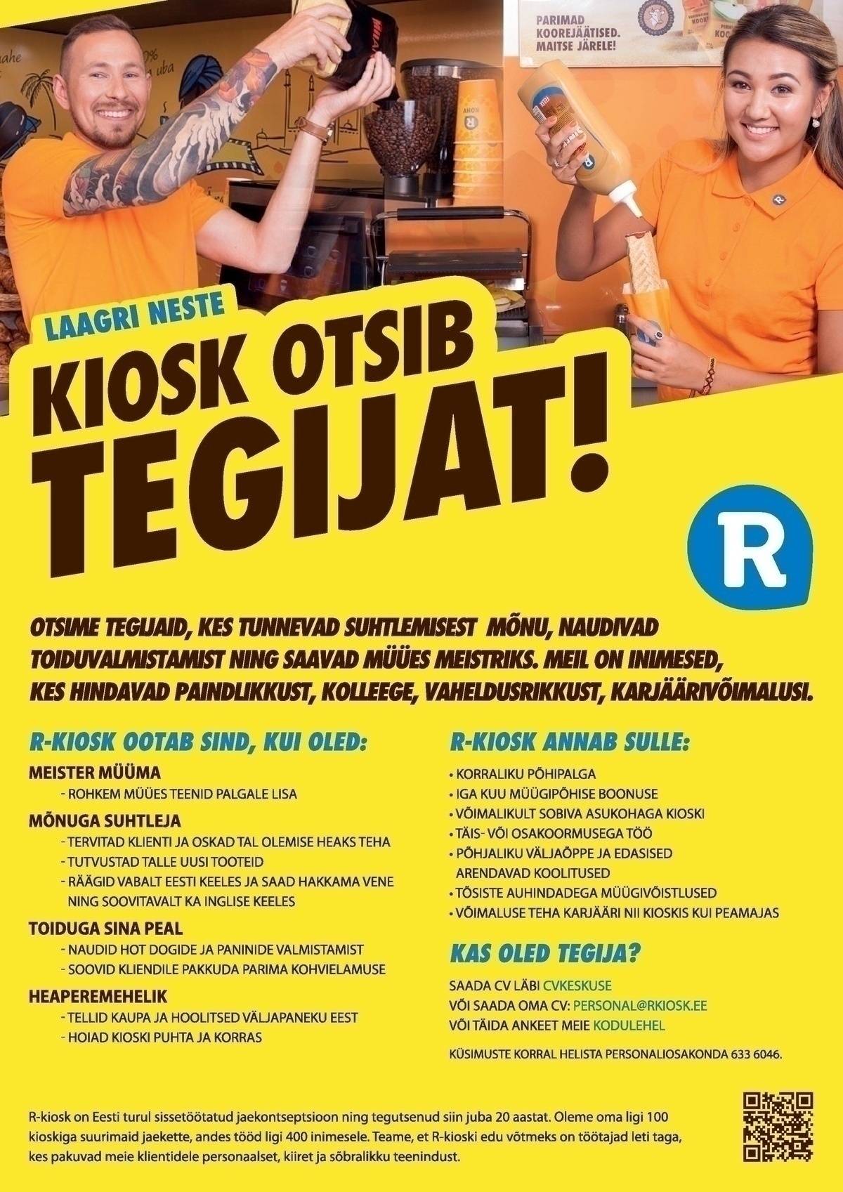 AS R-Kiosk Estonia Klienditeenindaja Laagri Neste R-kioskisse Tallinnas