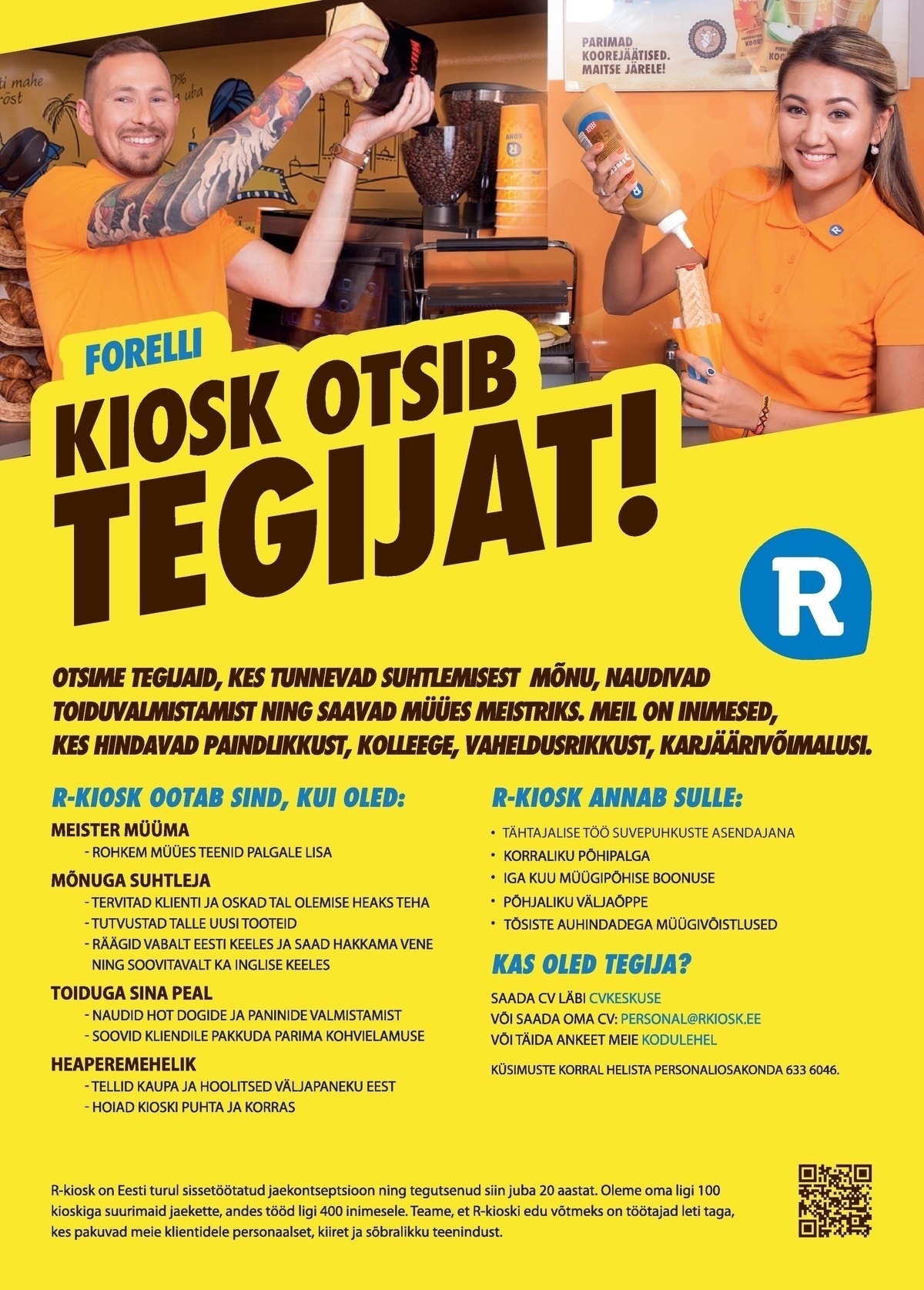 AS R-Kiosk Estonia Klienditeenindaja Tallinna Forelli R-Kioskisse