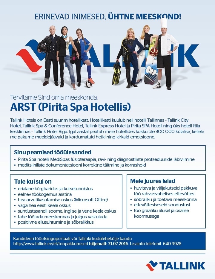 Tallink Grupp AS Arst (Pirita Spa Hotel)