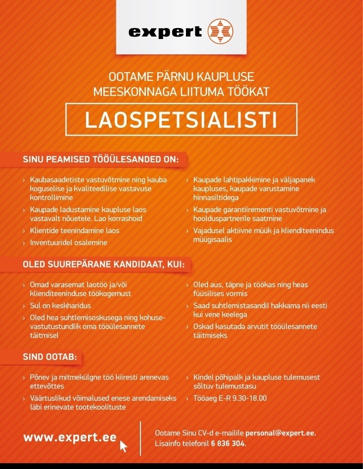 Expert Eesti OÜ Laospetsialist