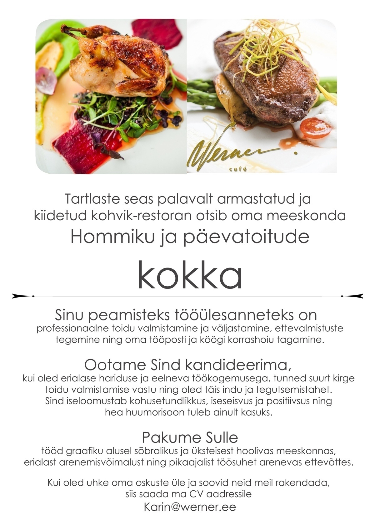 Mattias Cafe OÜ Hommikukokk