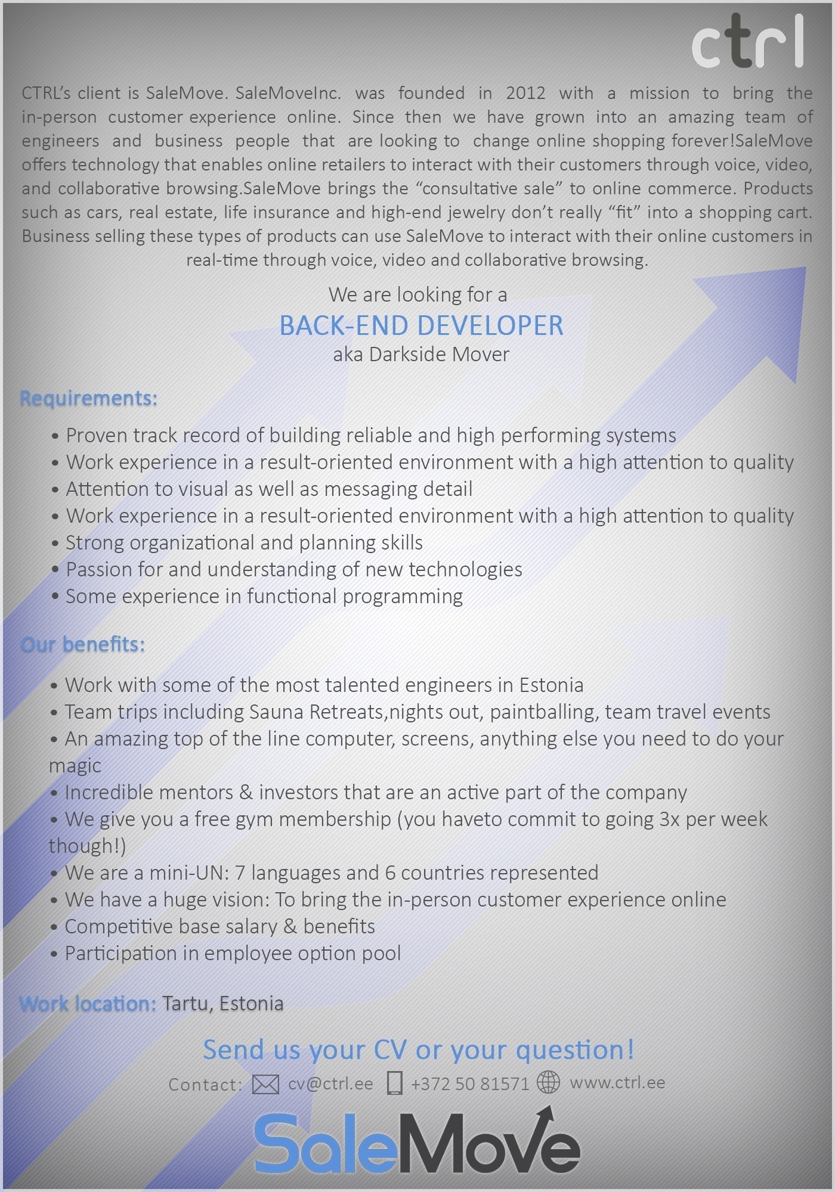 HR Power OÜ Back-end developer