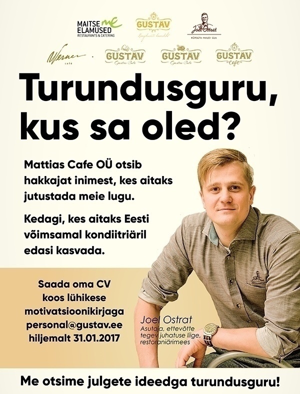 Mattias Cafe OÜ Turundusspetsialist