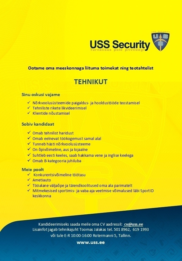 USS SECURITY EESTI AS Tehnik