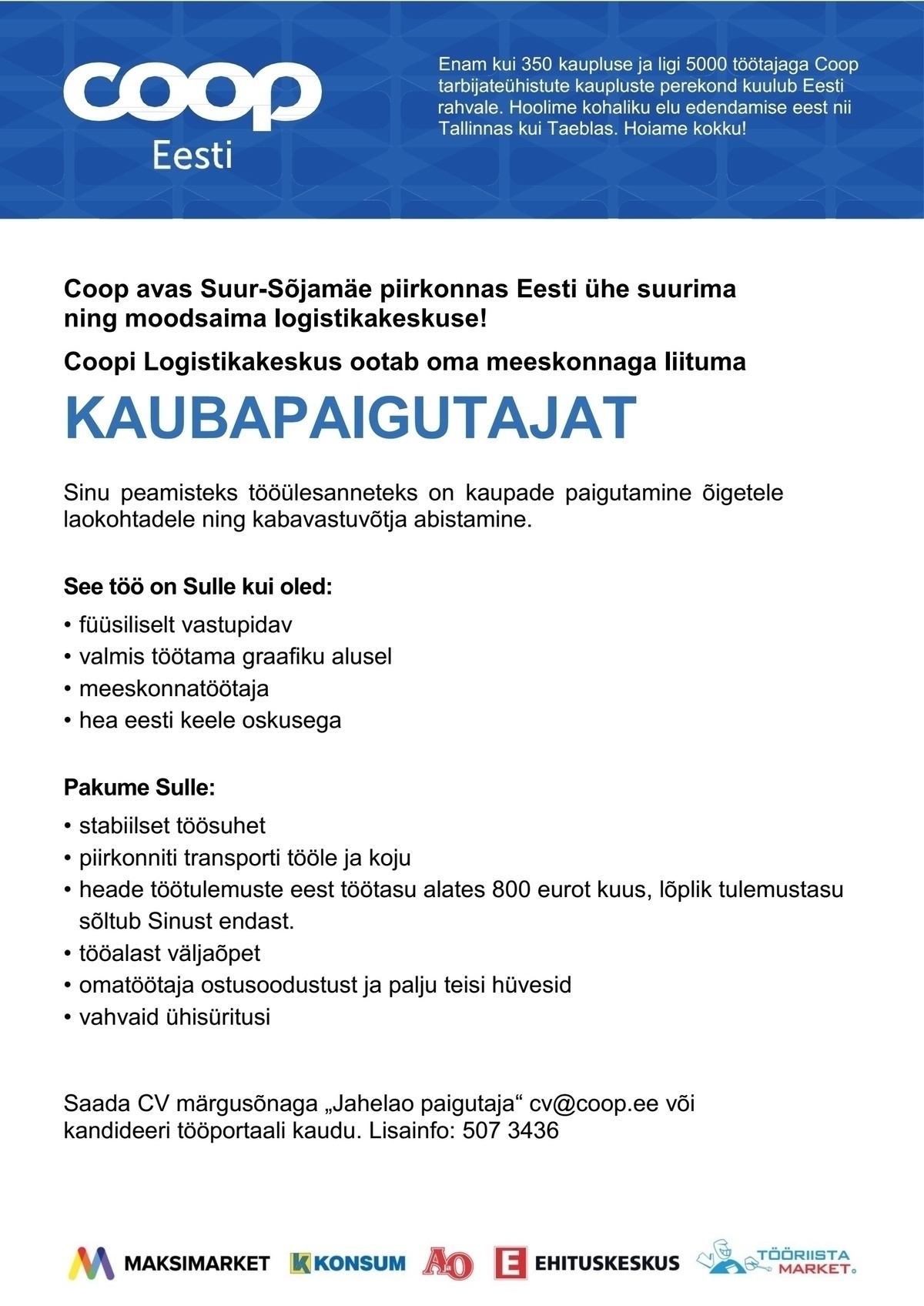 Coop Eesti Keskühistu Kaubapaigutaja (jaheladu)