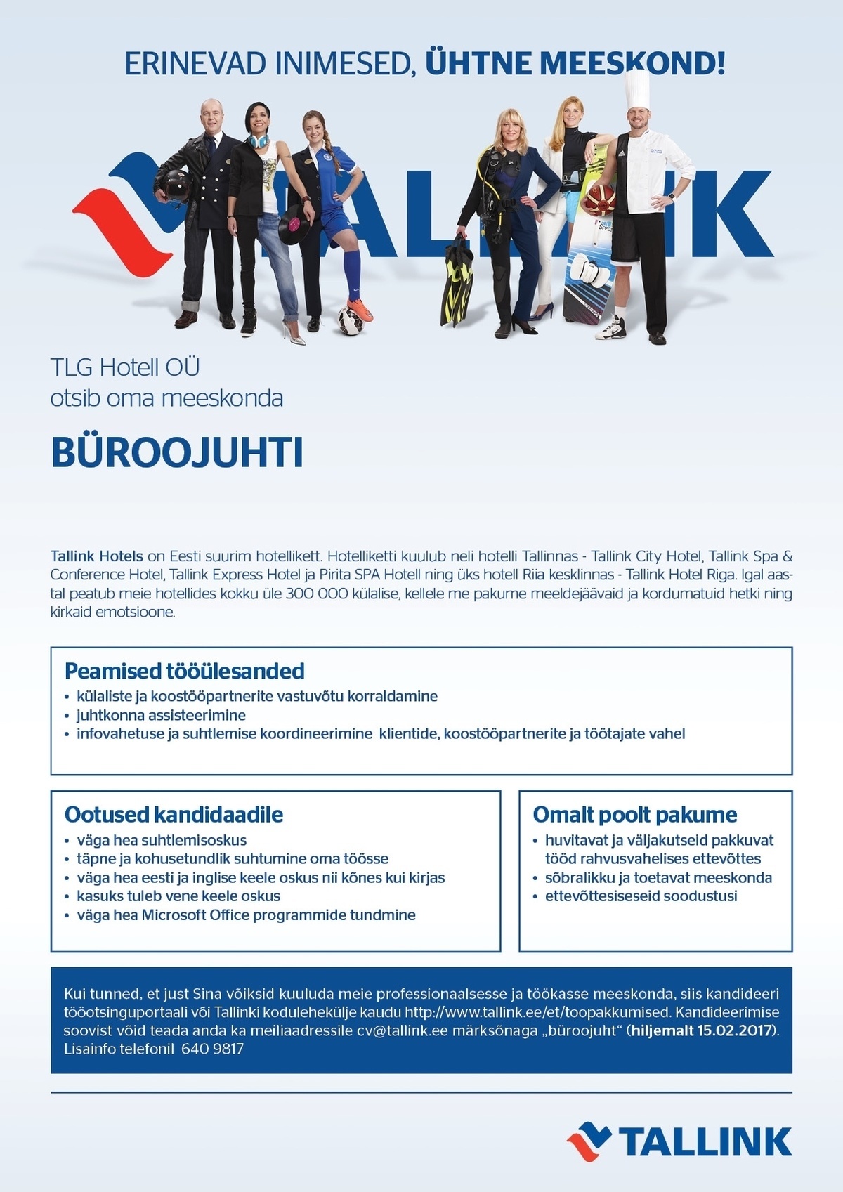 Tallink Grupp AS Büroojuht (TLG Hotell OÜ)