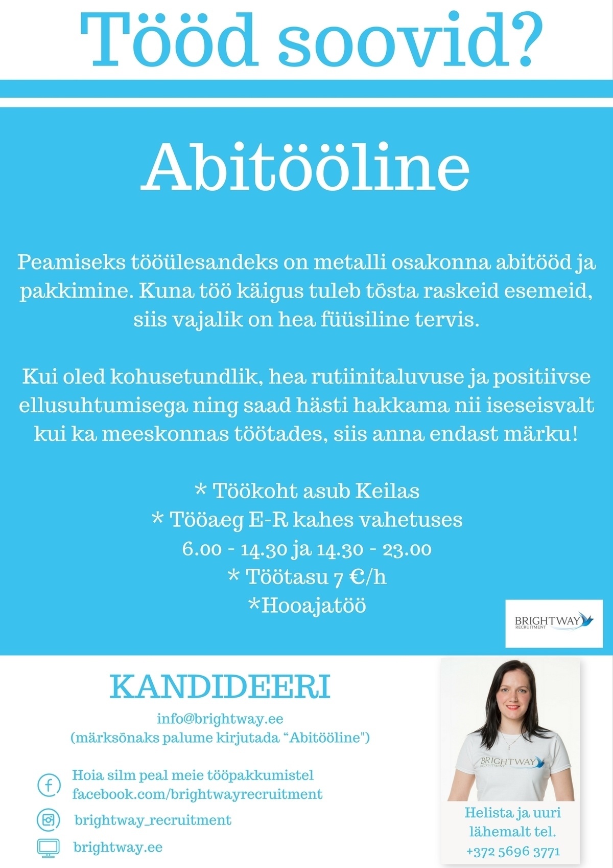 BRIGHTWAY OÜ Abitööline