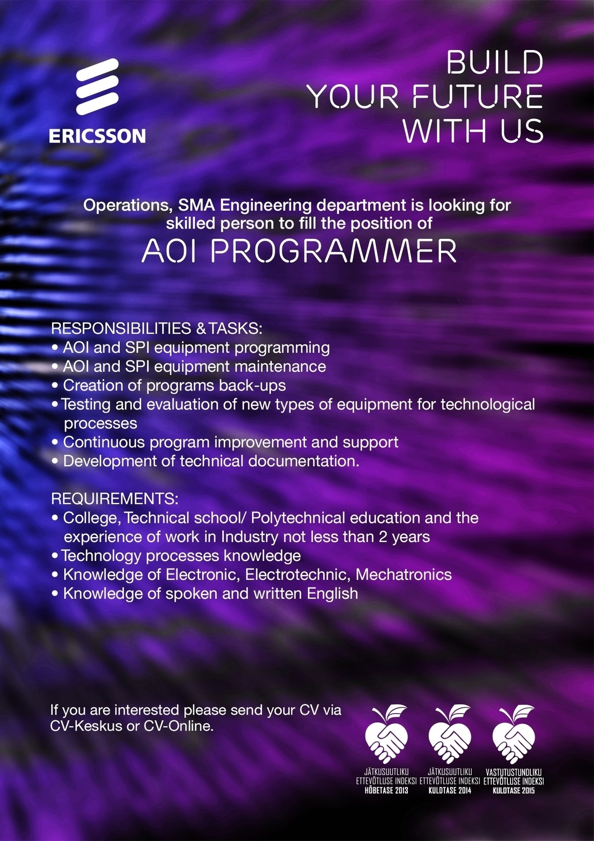 Ericsson Eesti AS AOI PROGRAMMER