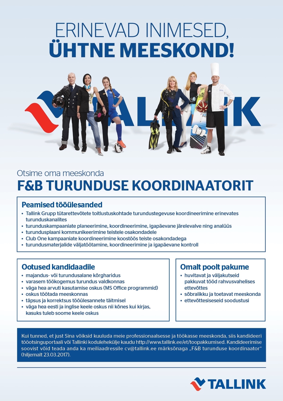 Tallink Grupp AS F&B turunduse koordinaator