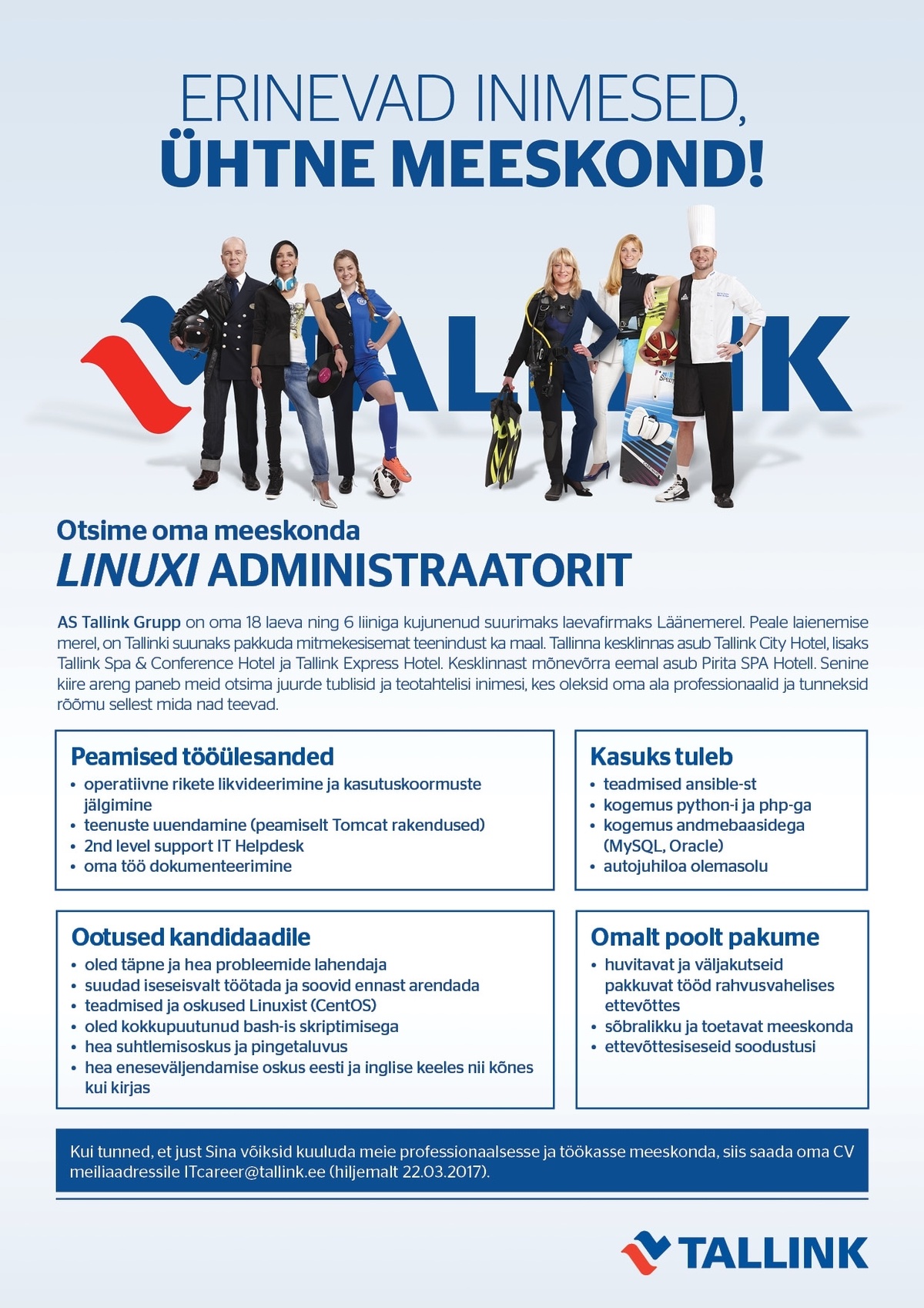Tallink Grupp AS Linuxi administraator