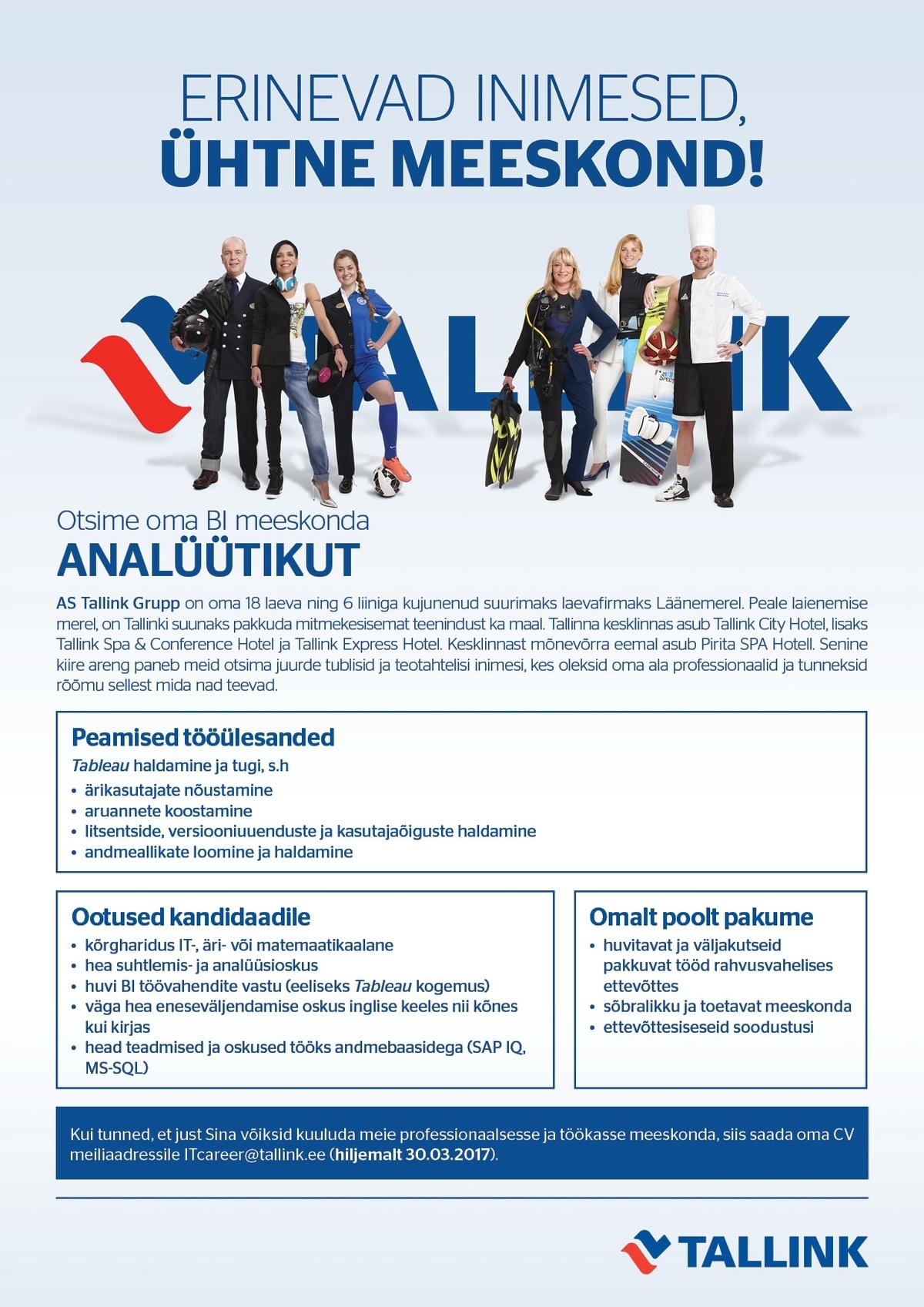 Tallink Grupp AS BI analüütik