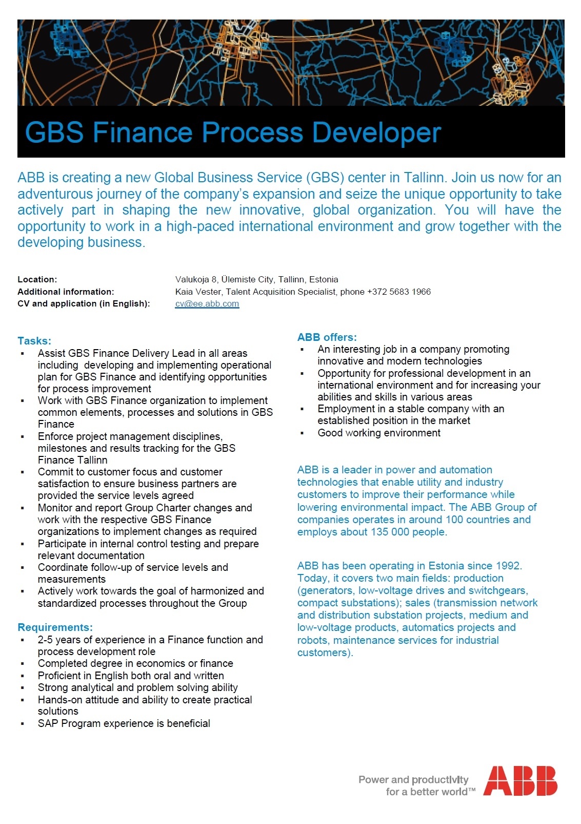 ABB AS GBS Finance Process Developer