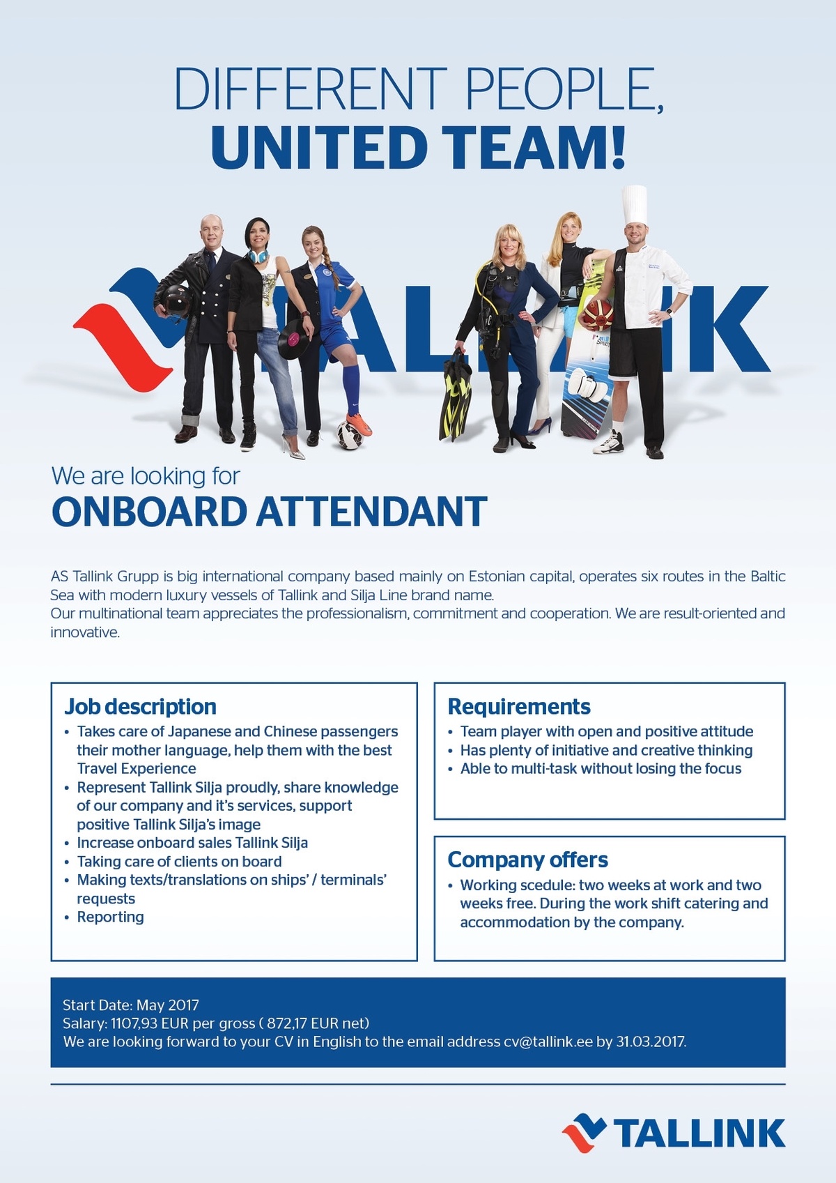 Tallink Grupp AS Onboard Attendant