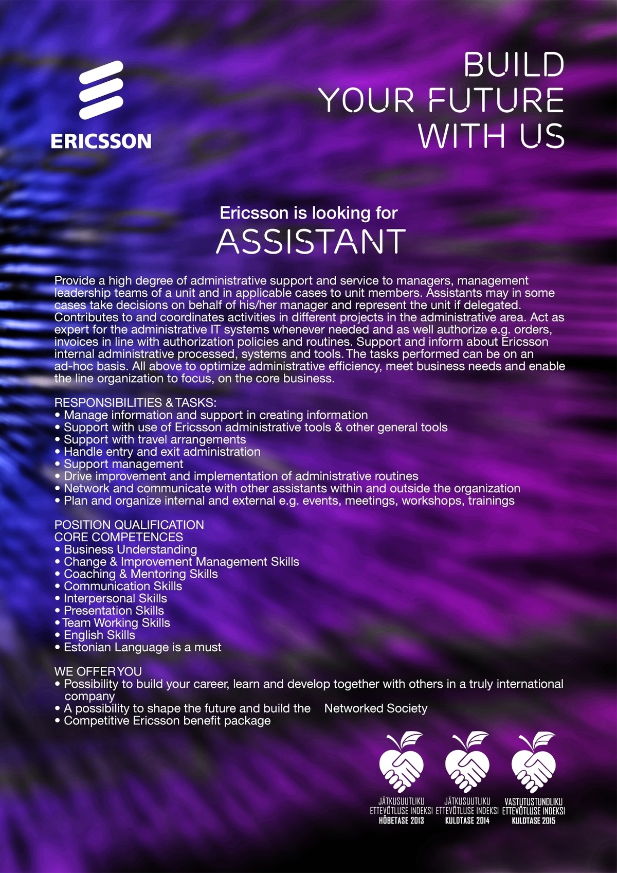 Ericsson Eesti AS Assistant