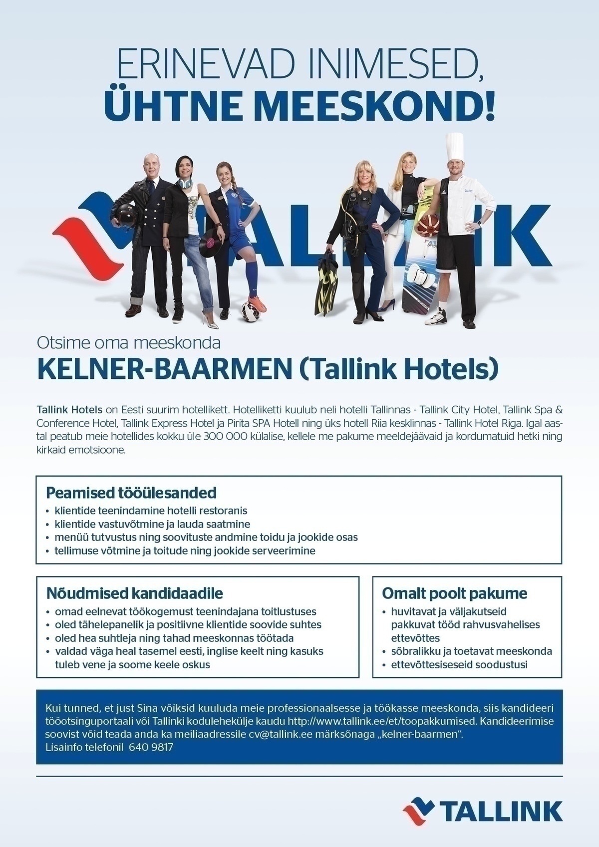 Tallink Grupp AS Kelner-baarmen (Tallink Hotels) 