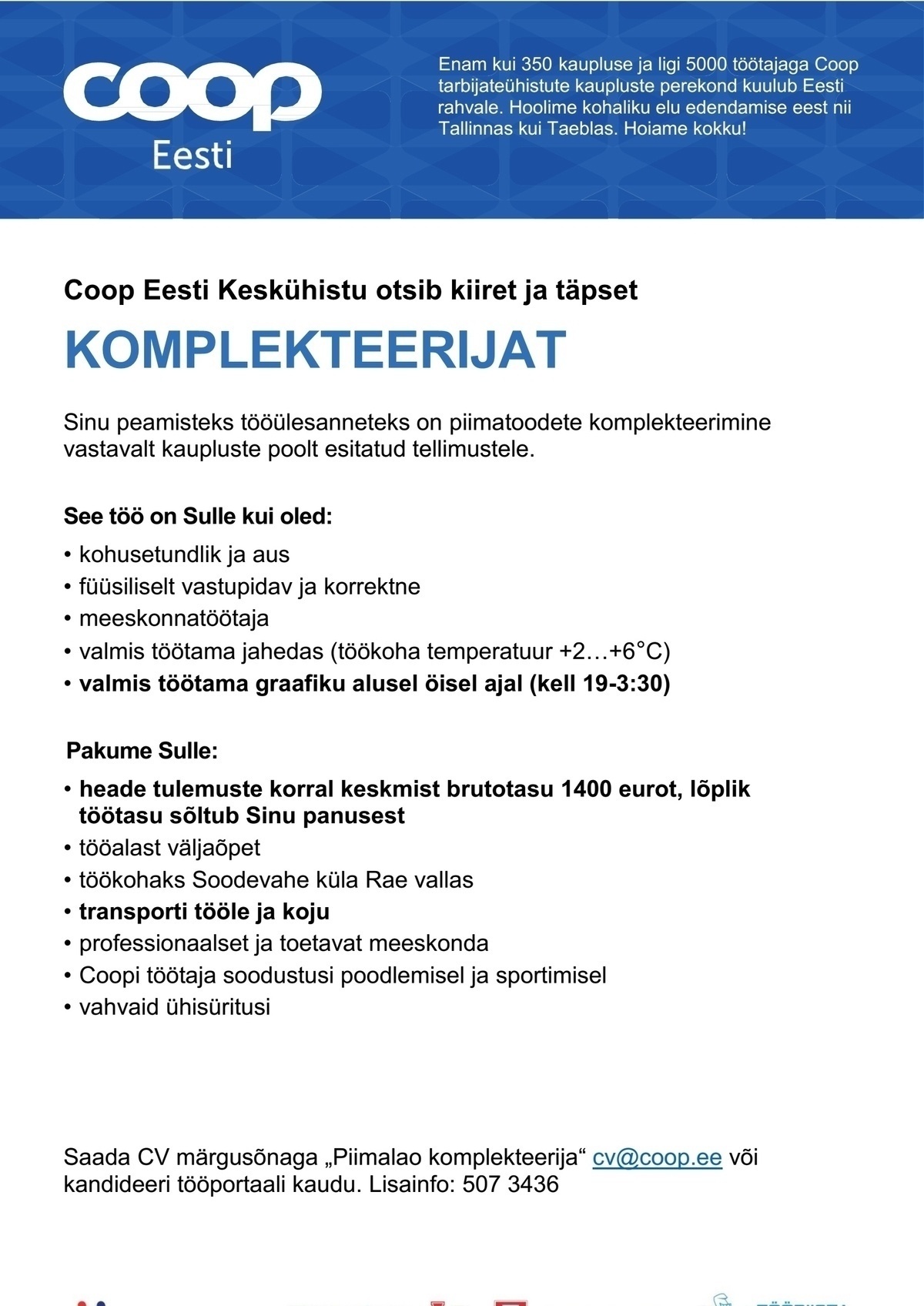 Coop Eesti Keskühistu Komplekteerija (piimaladu)