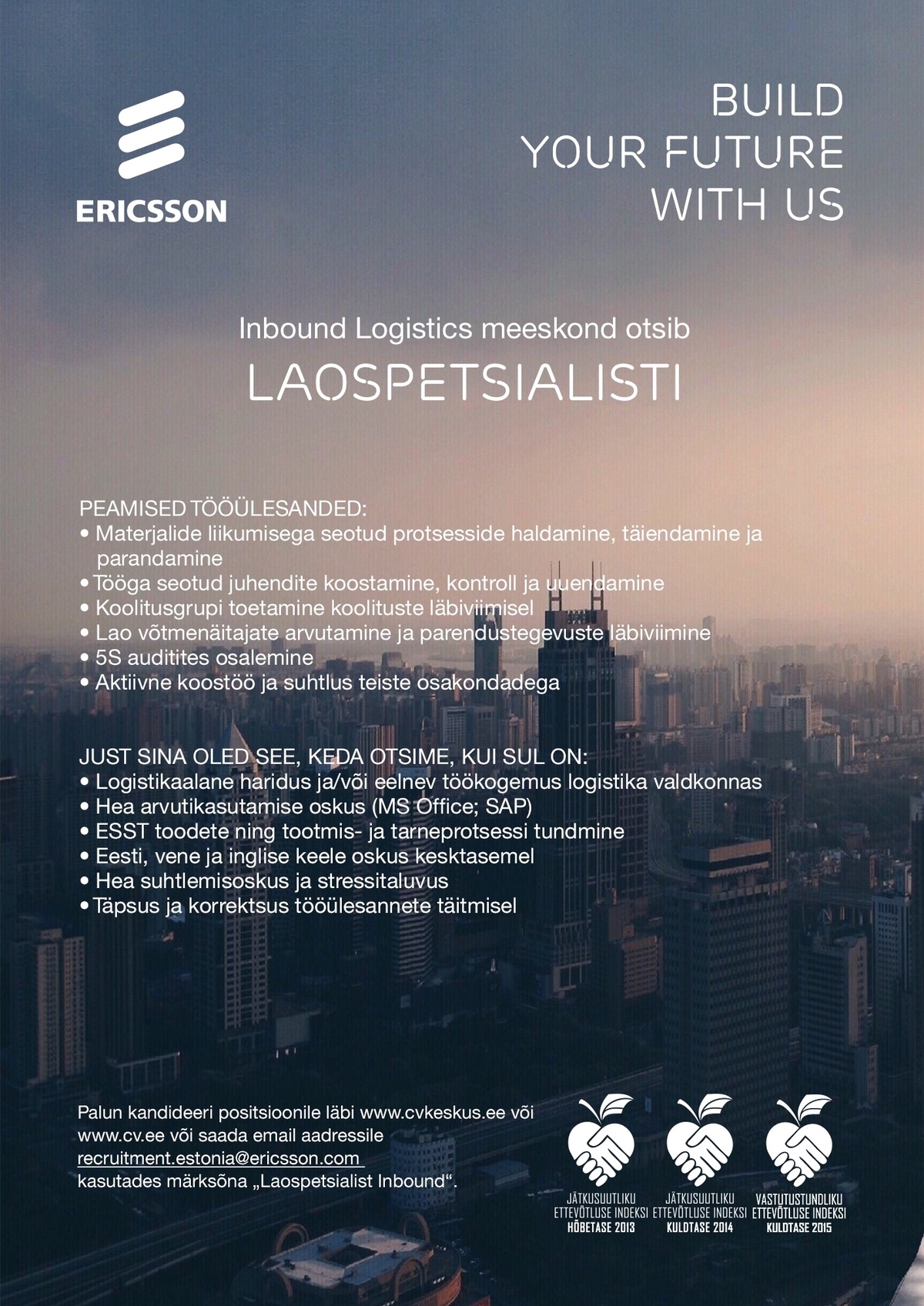 Ericsson Eesti AS LAOSPETSIALIST