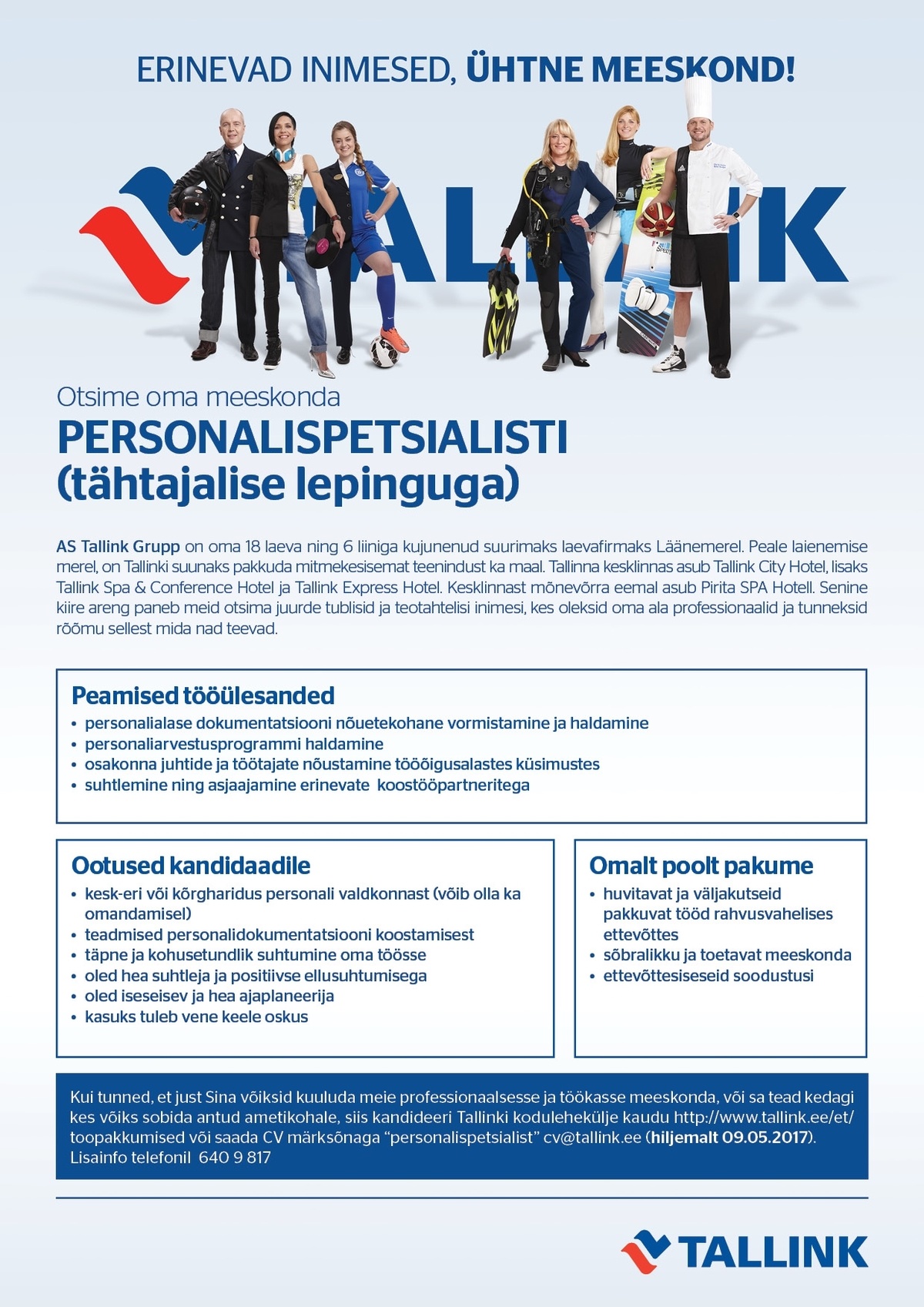 Tallink Grupp AS Personalispetsialist