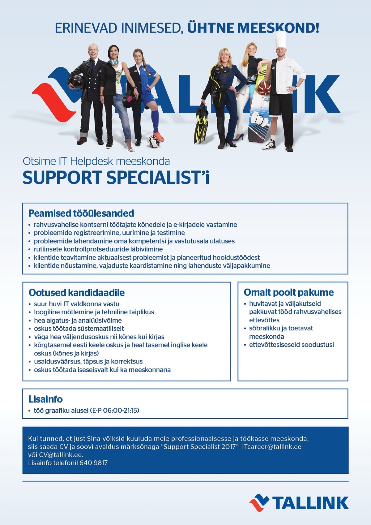 Tallink Grupp AS Support Specialist