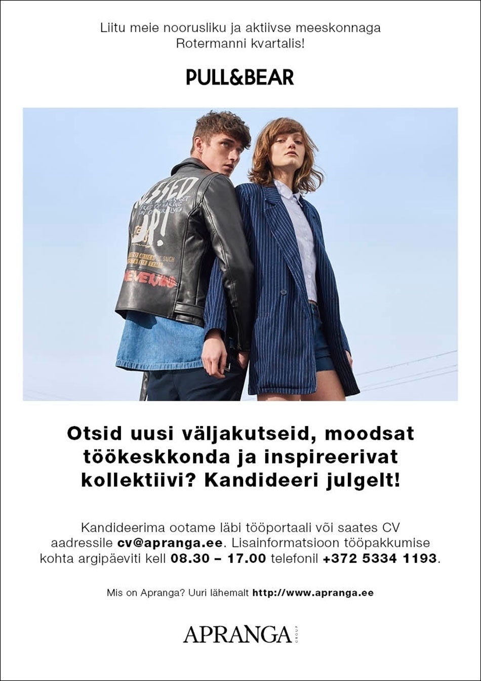 Apranga Estonia OÜ Pull&Bear julge klienditeenindaja