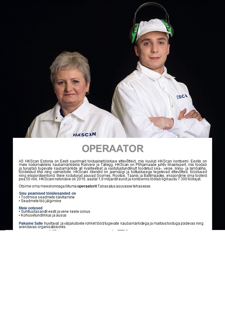 HKScan Estonia AS Operaator