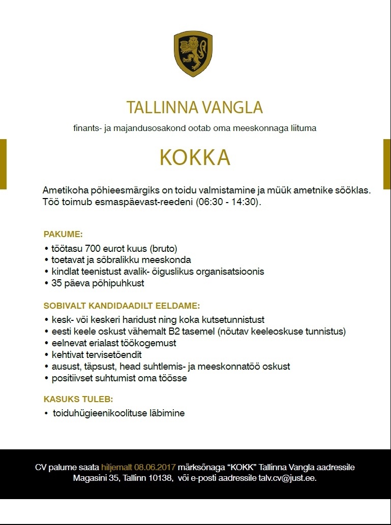 Tallinna Vangla Kokk