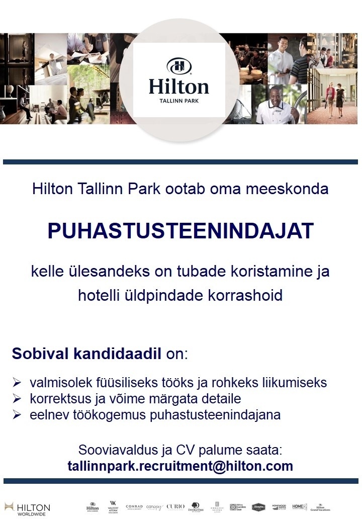 Hilton Tallinn Park Puhastusteenindaja