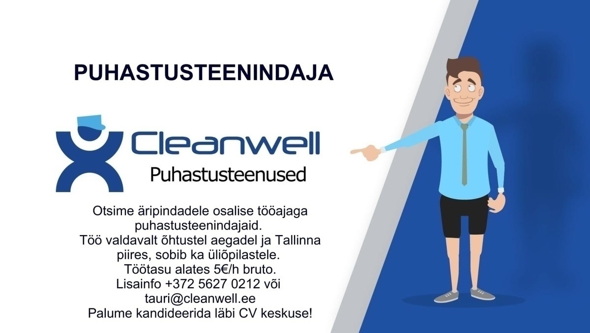 Cleanwell OÜ Puhastusteenindaja