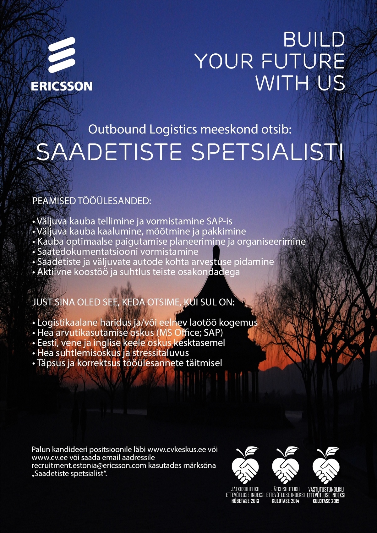 Ericsson Eesti AS SAADETISTE SPETSIALIST