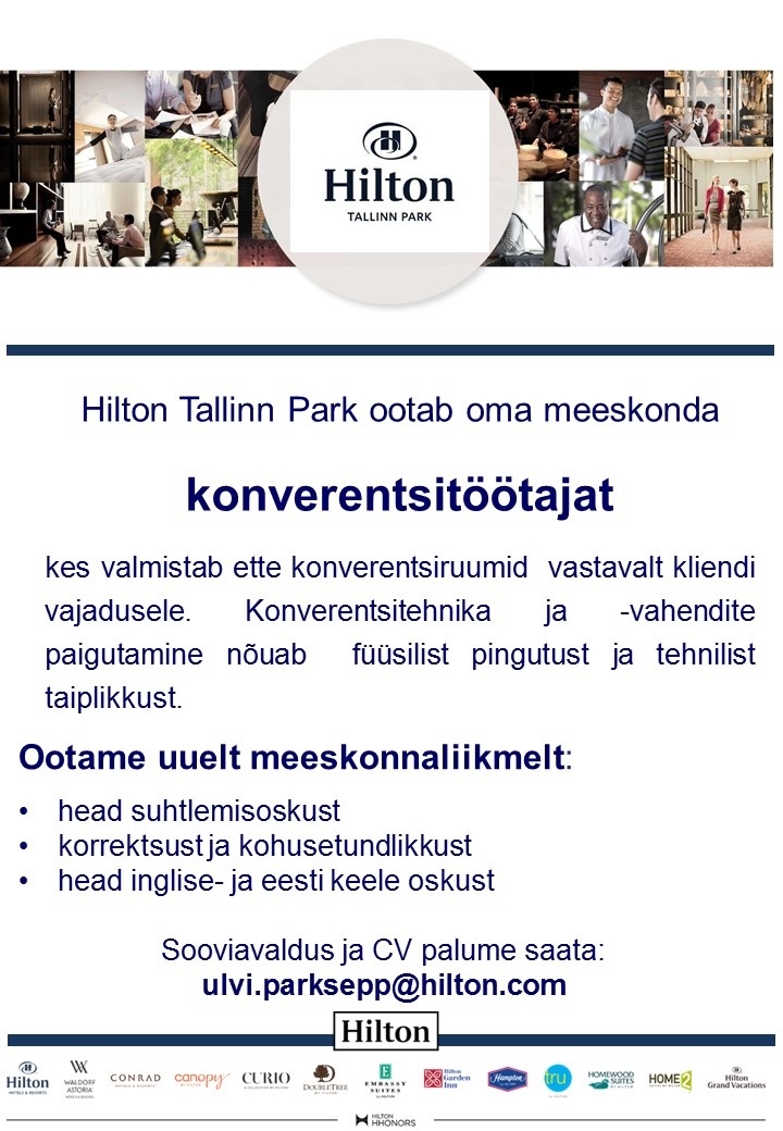 Hilton Tallinn Park Konverentsitöötaja