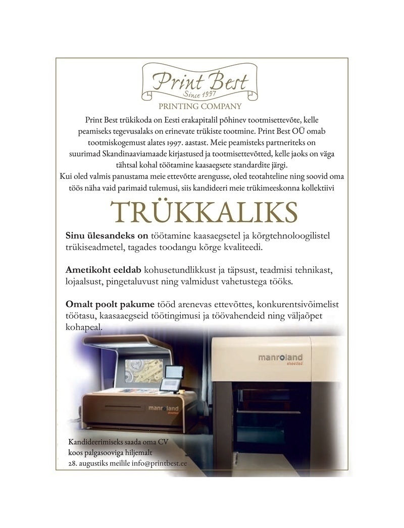 Print Best OÜ Trükkal