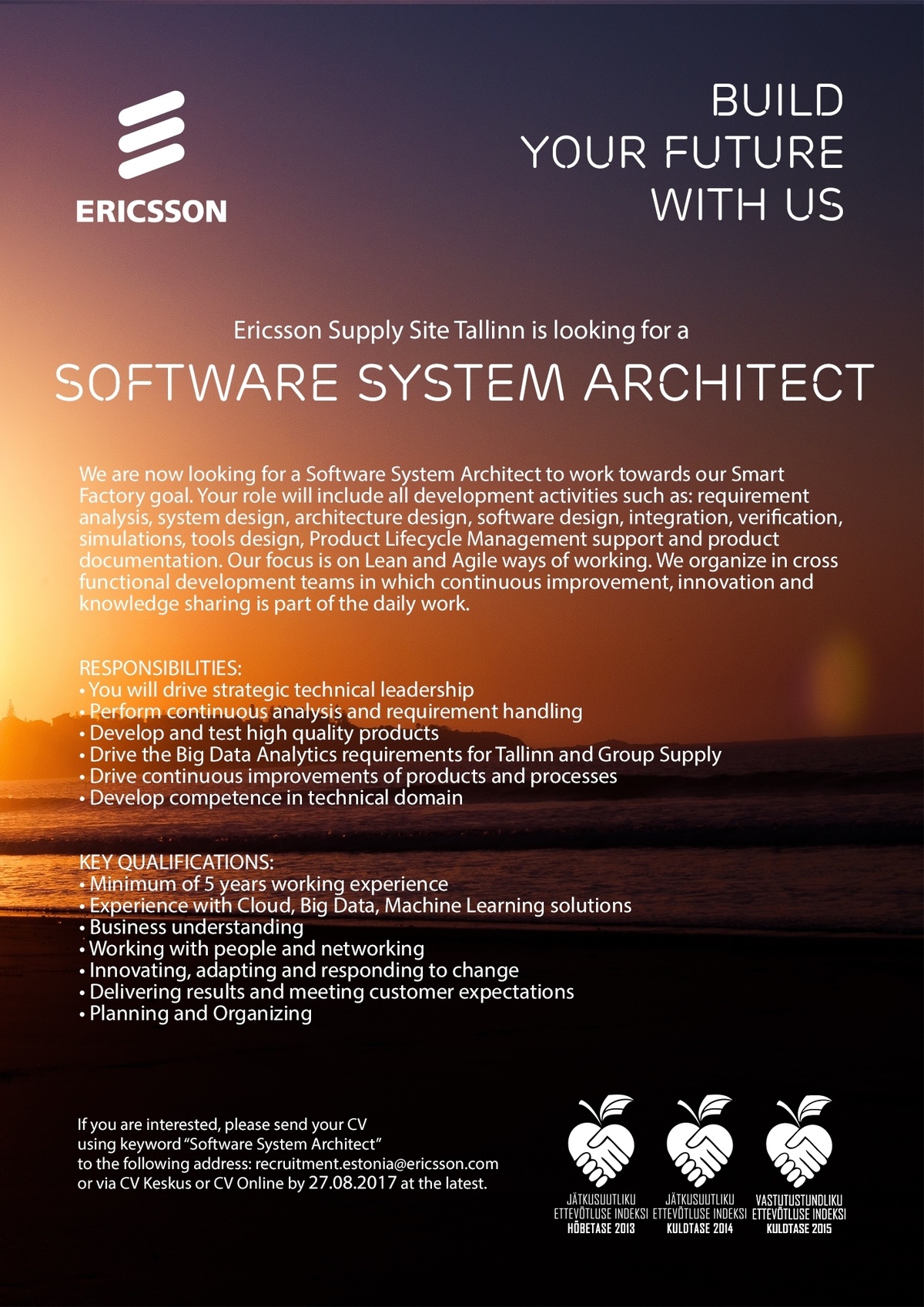 Ericsson Eesti AS Software System Architect