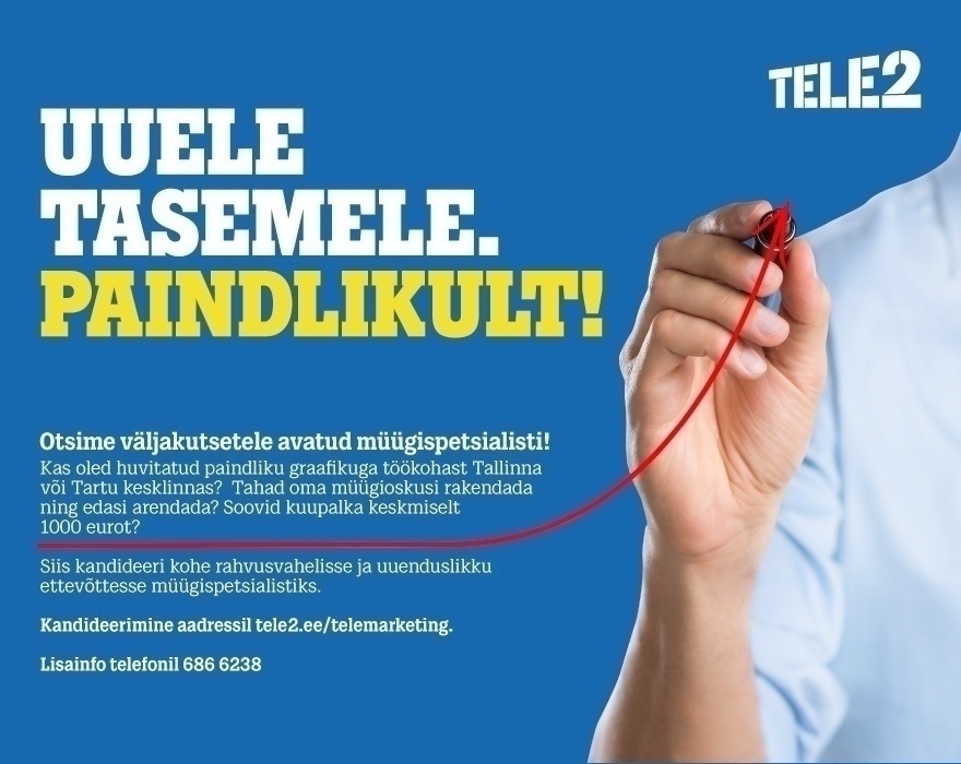 Tele2 Eesti AS Müügispetsialist Tartus 