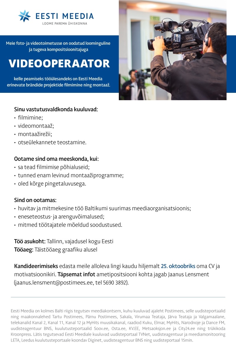 Eesti Meedia AS Videooperaator