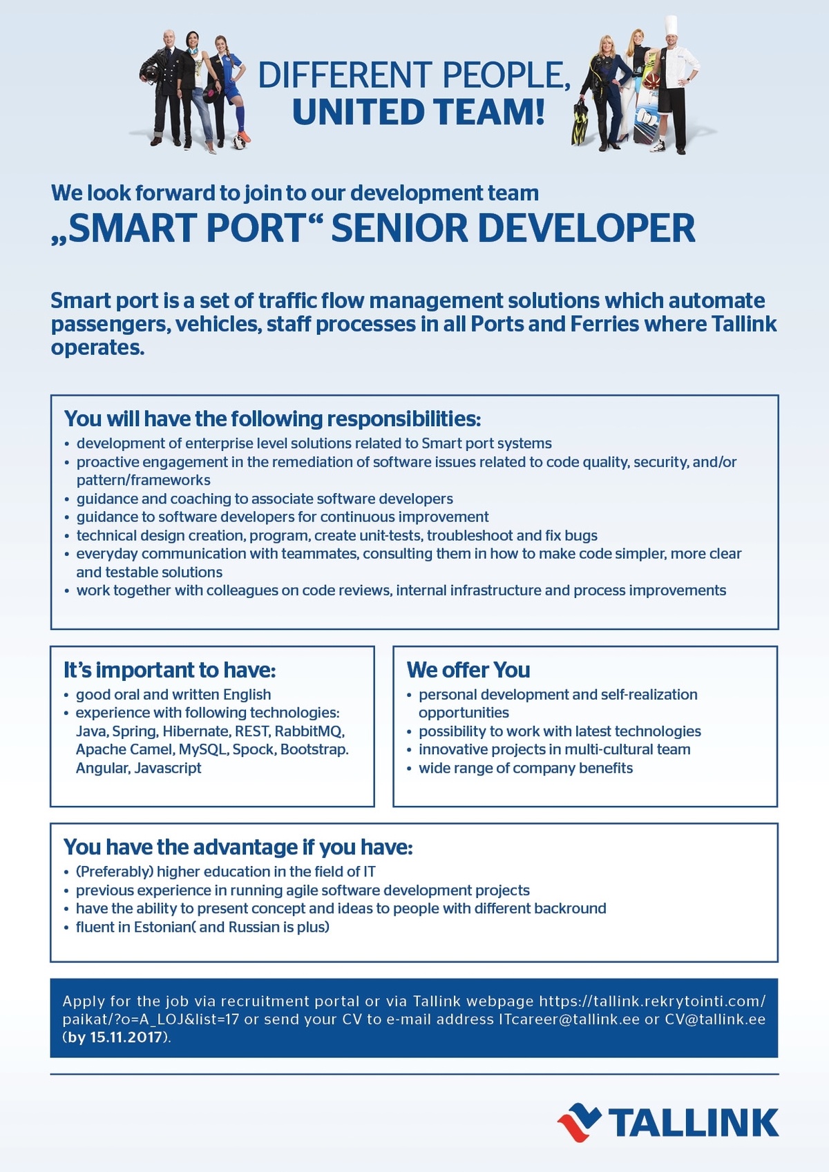 Tallink Grupp AS Smart Port Senior Developer