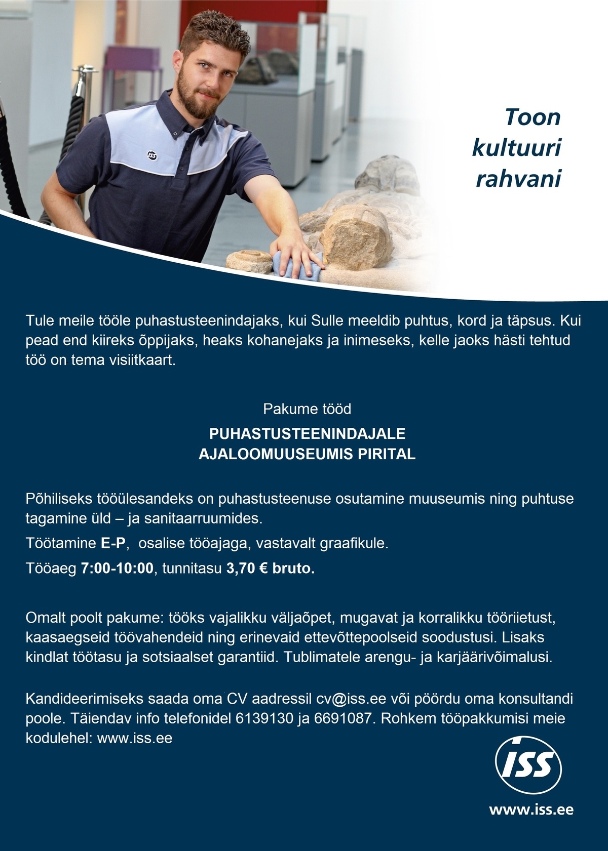 ISS Eesti AS Muuseumi puhastusteenindaja Pirital