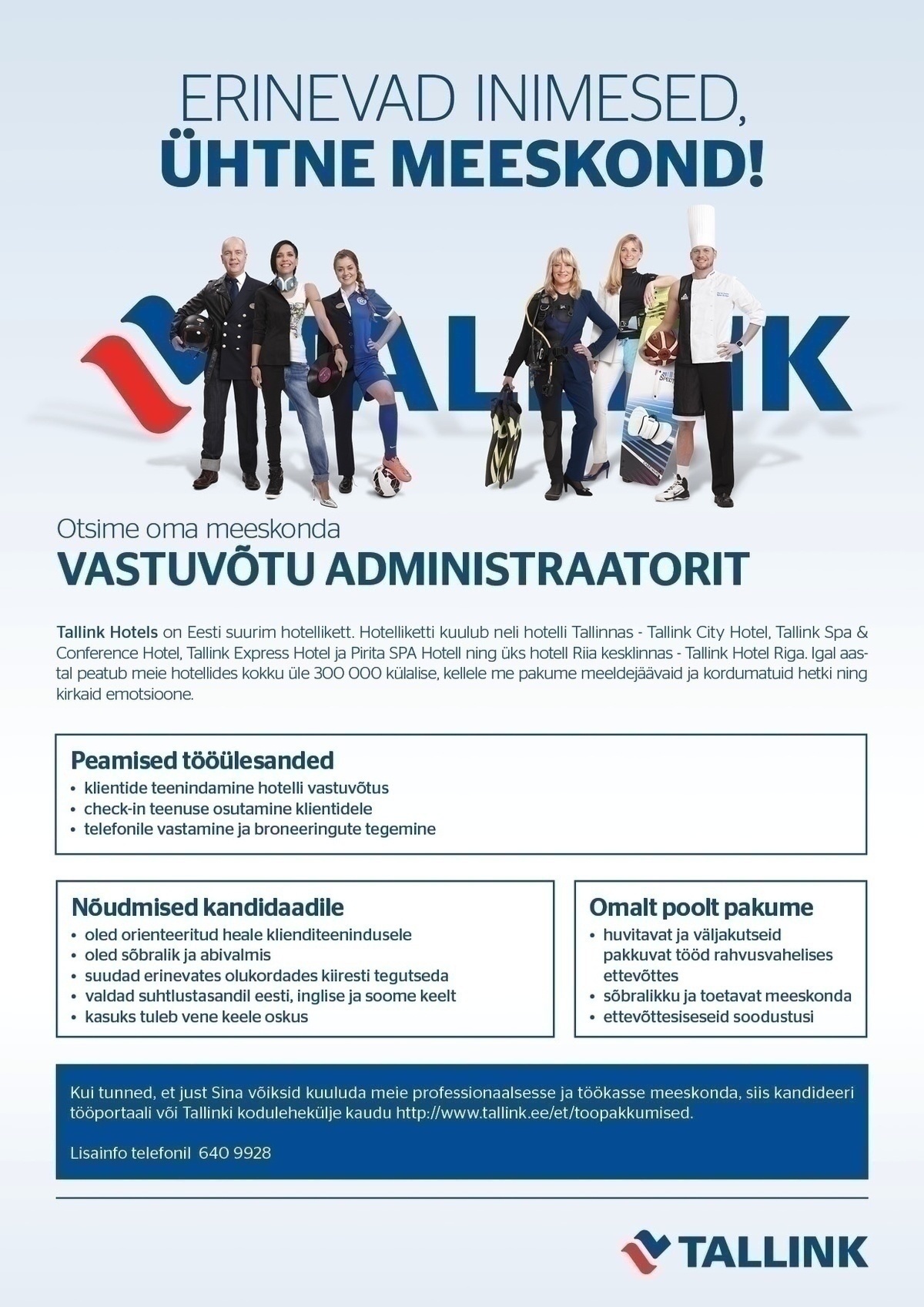 Tallink Grupp AS Vastuvõtu administraator (Tallink Hotels) 