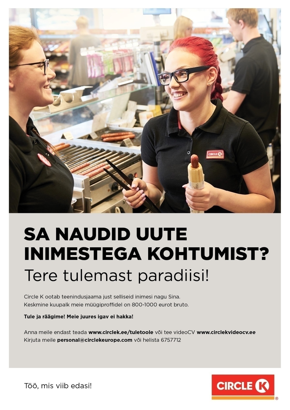 Circle K Eesti AS Müüja-klienditeenindaja Sõle ja Kristiine teenindusjaamadesse