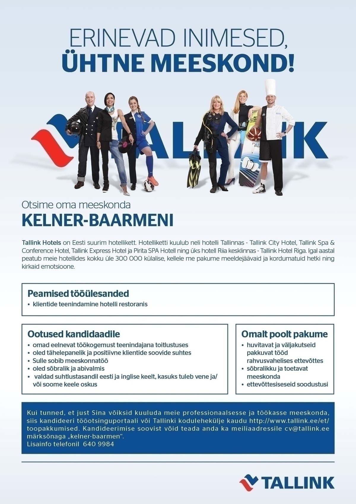 Tallink Grupp AS Kelner-baarmen (Tallink SPA & Conference Hotel)