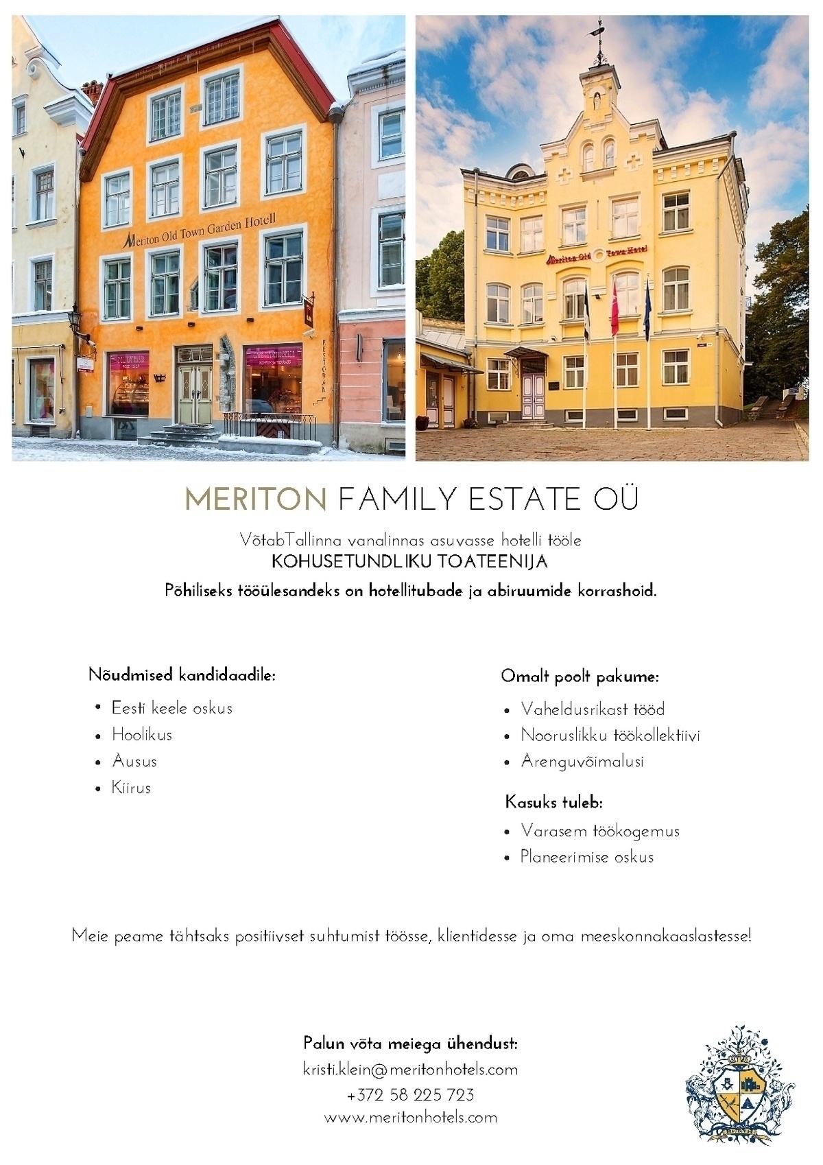 Meriton Family Estate OÜ Toateenija