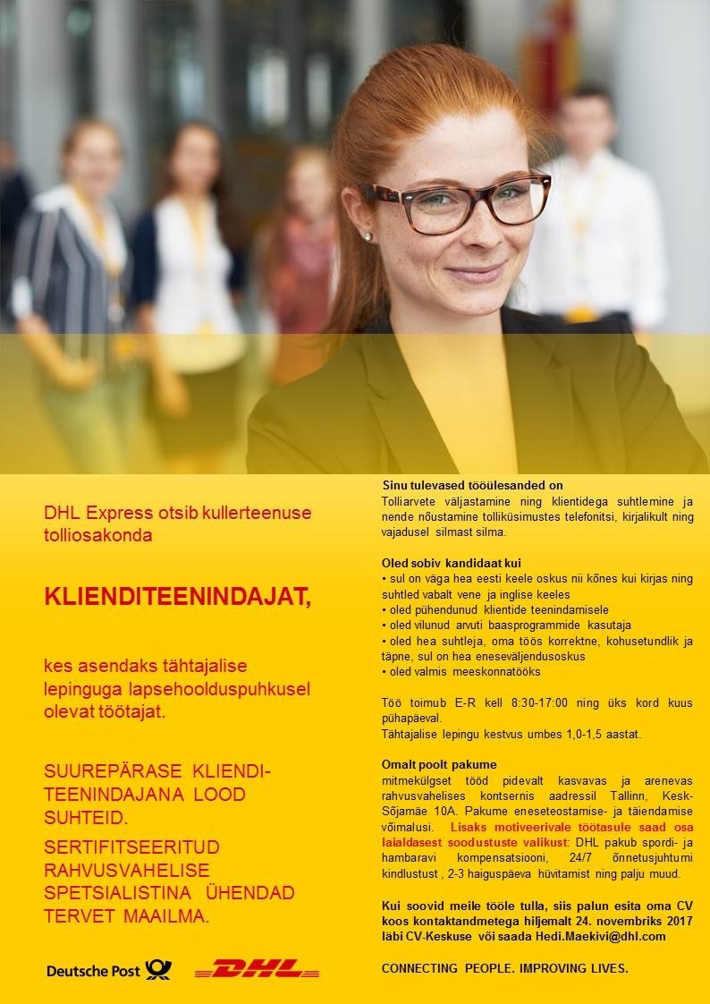 DHL Estonia AS Klienditeenindaja