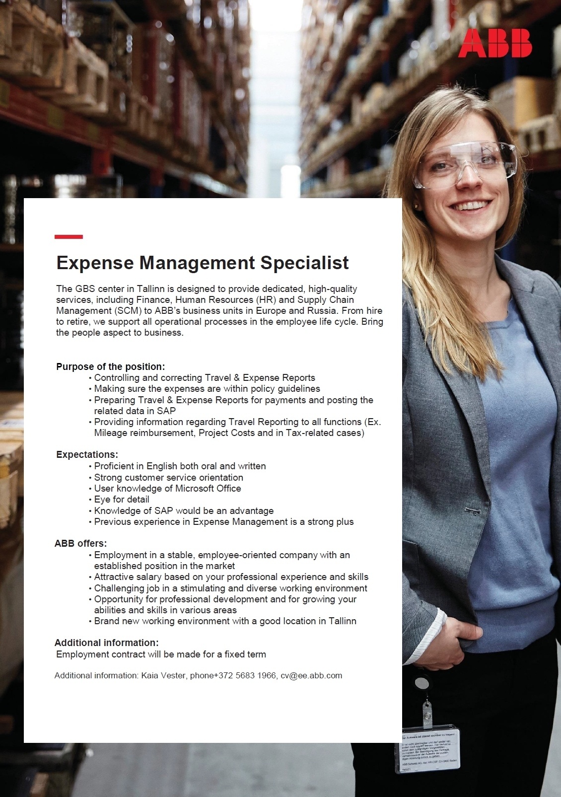ABB AS Expense Management Specialist