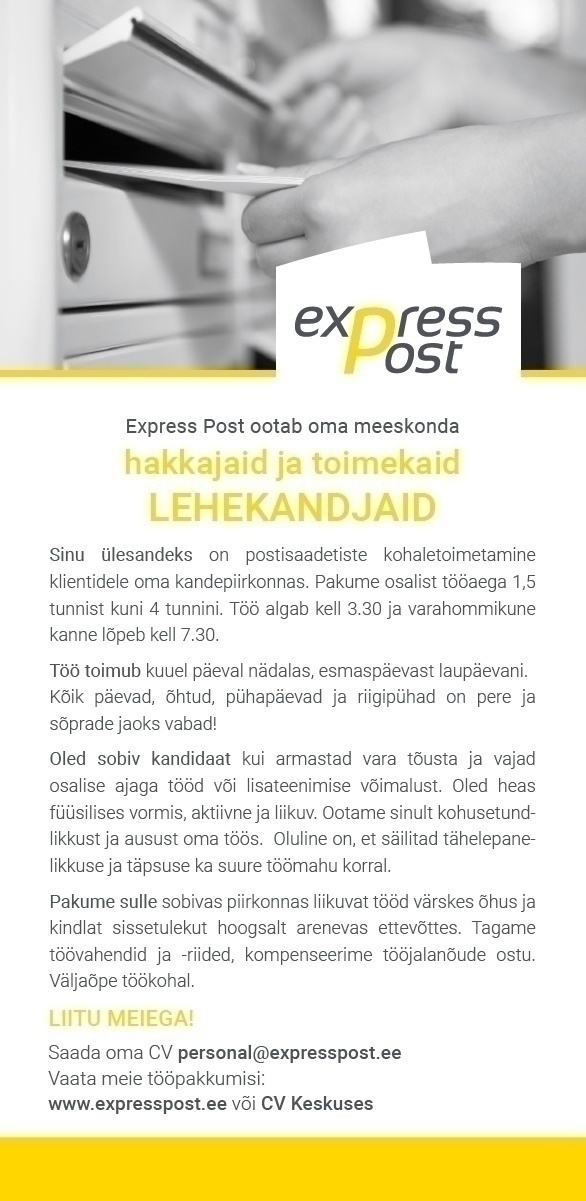 Express Post AS Lehekandja ELVA 