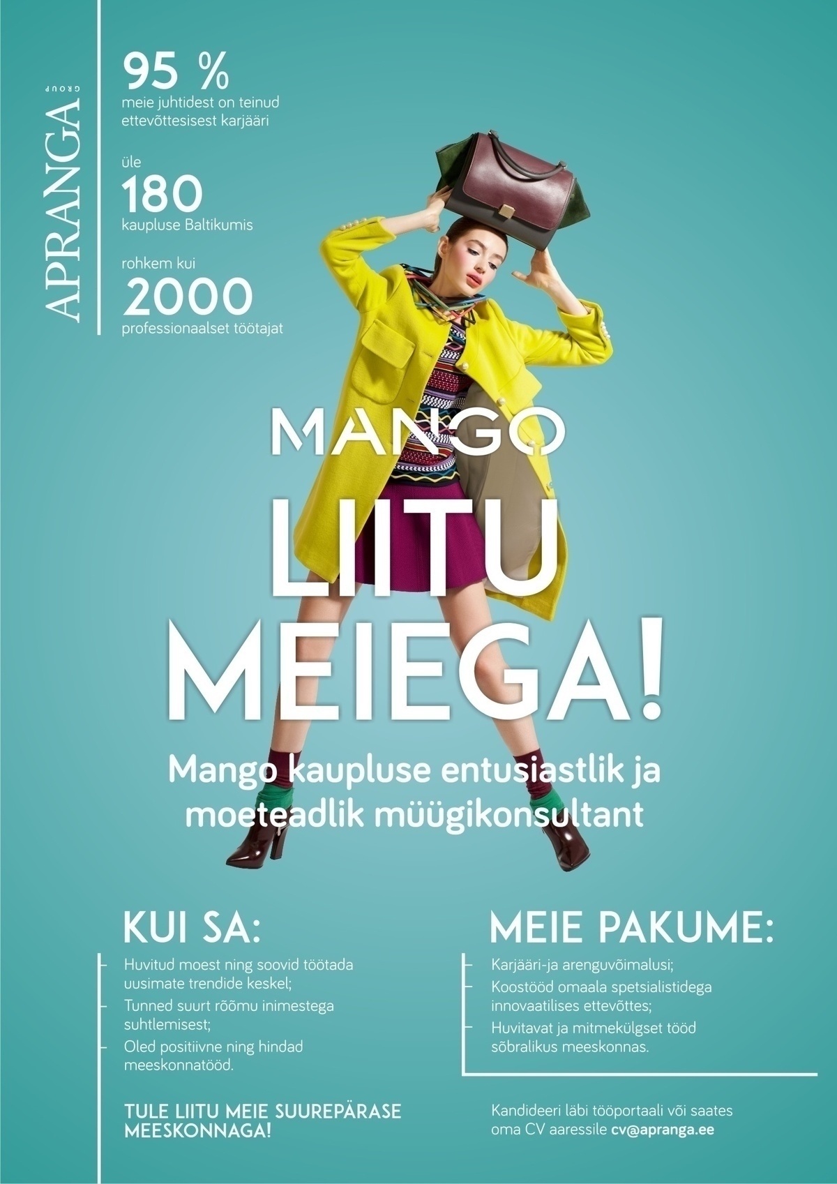 Apranga Estonia OÜ Mango müügikonsultant