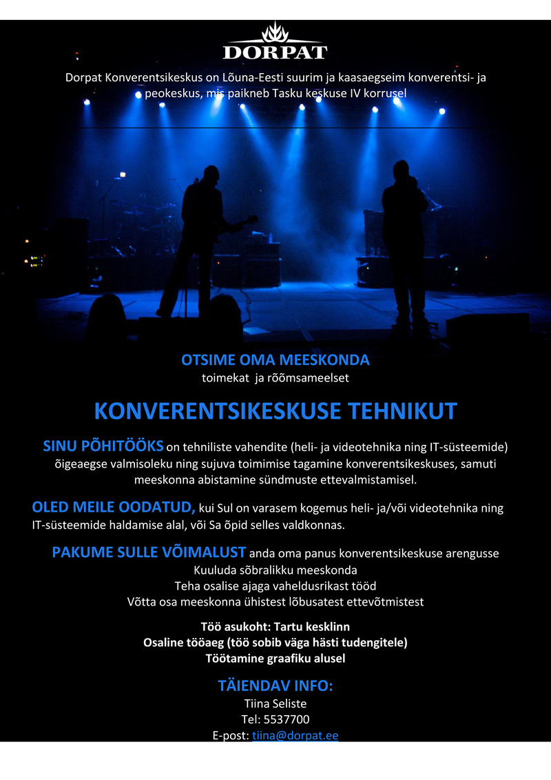 Dorpat OÜ KONVERENTSIKESKUSE TEHNIK