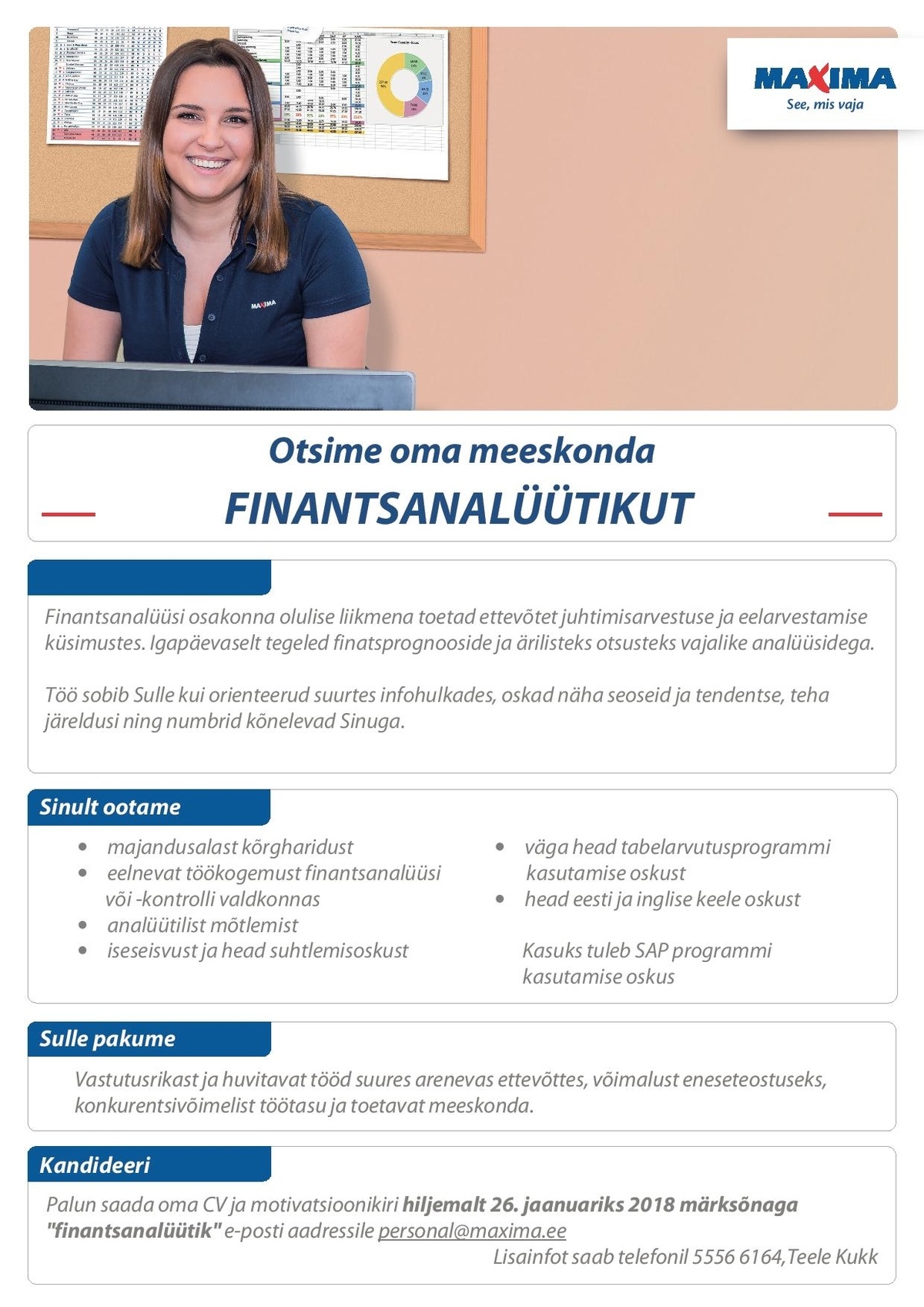 Maxima Eesti OÜ Finantsanalüütik