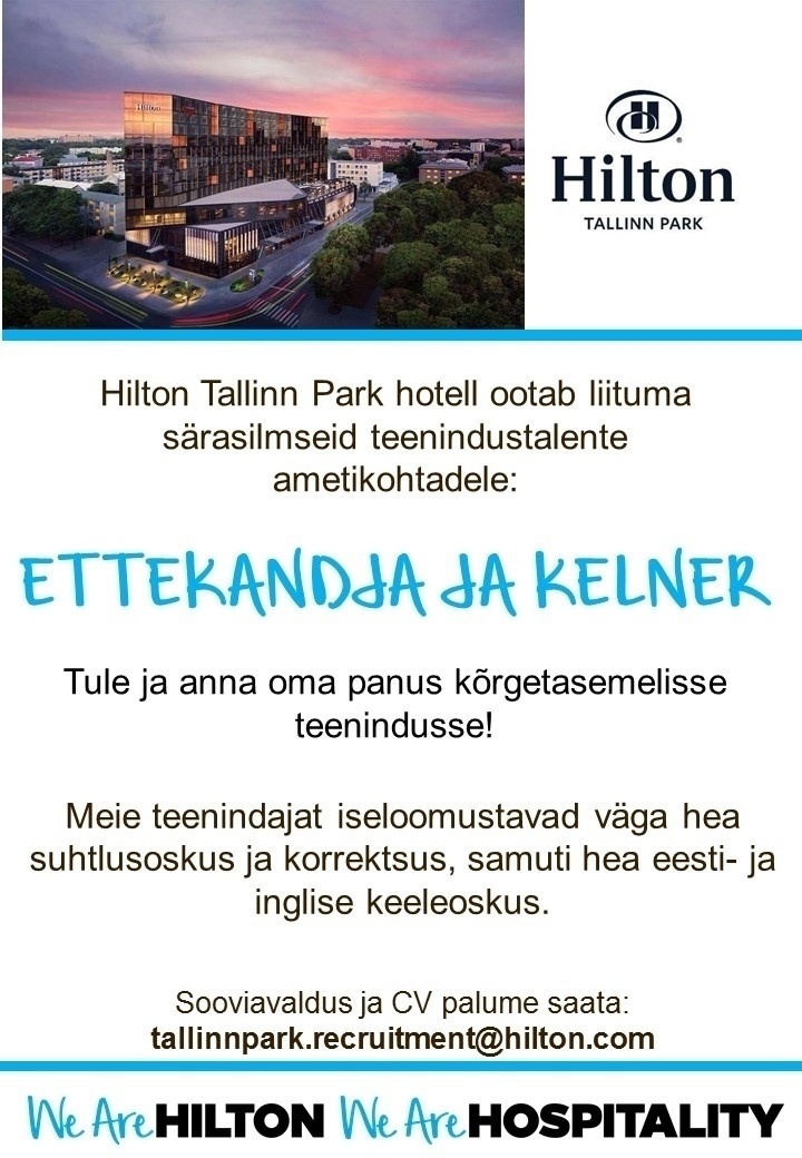 Hilton Tallinn Park Ettekandja ja kelner (Hilton Tallinn Park)