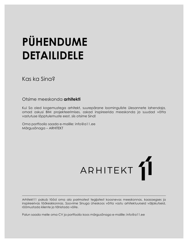ARHITEKT11 OÜ Arhitekt 
