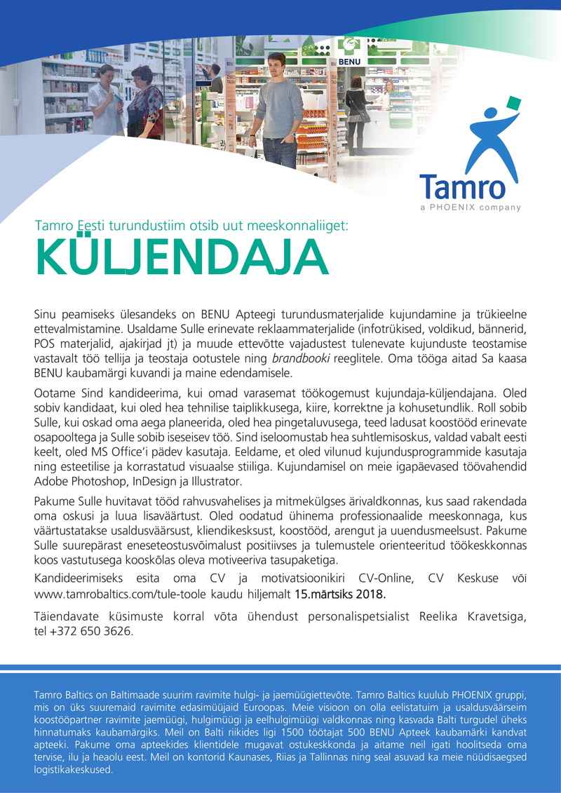 Tamro Eesti OÜ Küljendaja